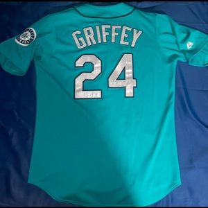 Ken Griffey jr mariner’s Seattle jersey teal xl mlb majestic vintage authentic